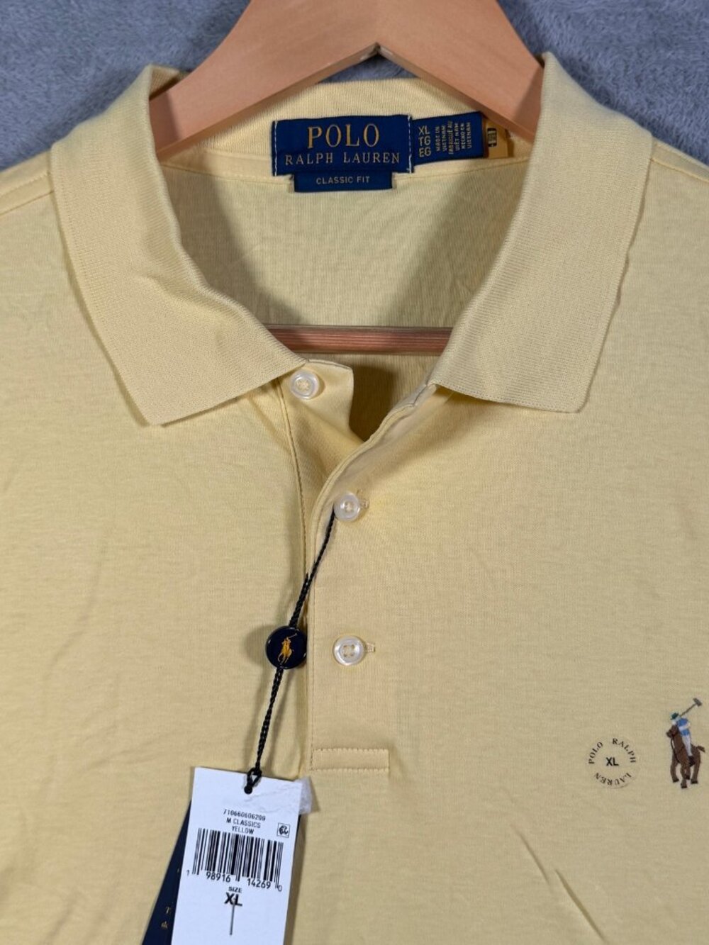 Polo Ralph Lauren Shirt Mens XL Yellow Classic Fit Short Sleeve Soft $118